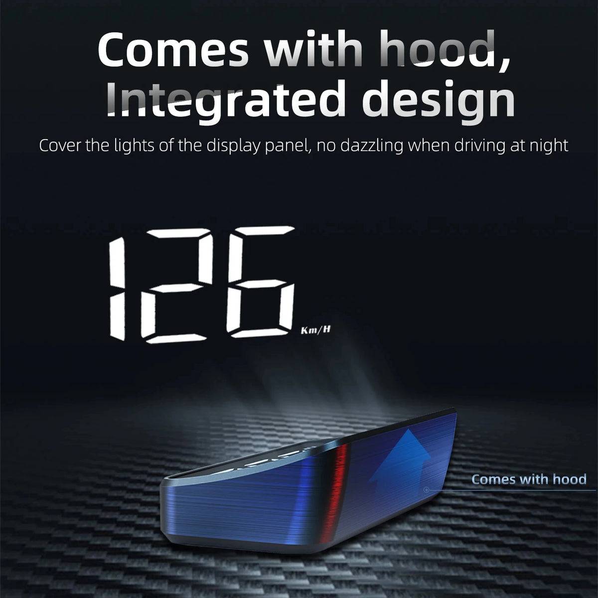 M2 HD Car Head up Display GPS Speedometer KM/H Digital HUD Windshield Projector Universal Auto E - Automotive LED Light