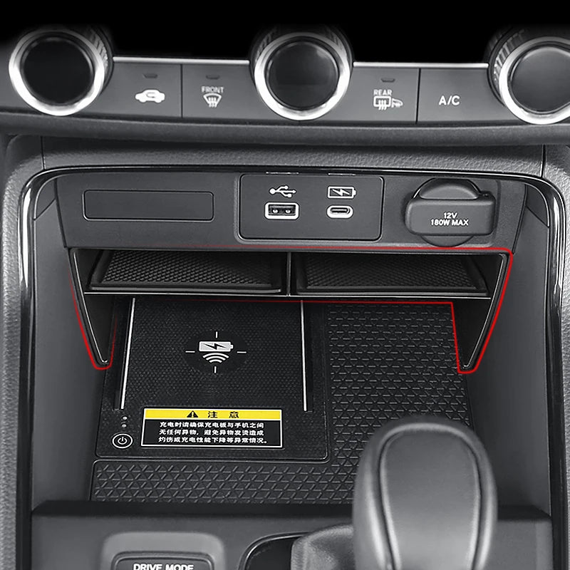 For Honda CRV 2023 2024 2025 2026 CR-V 6th Gen Hybrid Car Central Console Storage Box Organizer  - Automotive LED Light