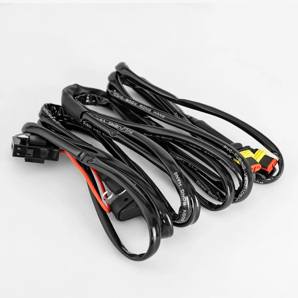 Motorcycle LED Fog Light Car LED Light Bar Wiring Harness Kit Relay On / Off Switch Wiring Harne - LED Motorcycle Light