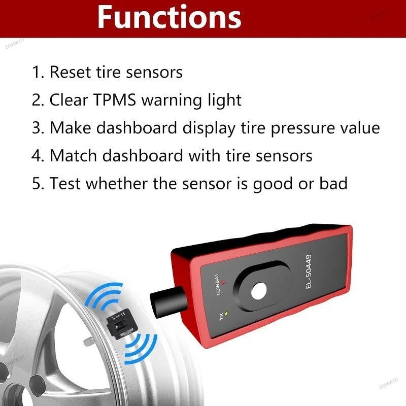 For Ford OBD2 TPMS Tire Pressure Reset Tool OEC T5 EL50449 Sensor Activation Tir for Ford OBD2 T5 - Automotive LED Light