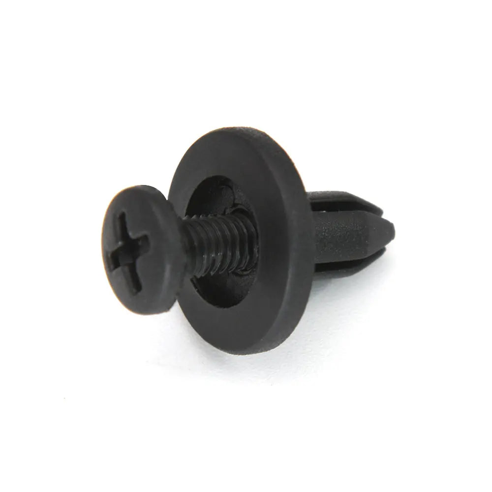 AD 50pcs Clips 8mm Hole Auto Fasteners Retainer Push Pin Door Rivet Black Plastic Clip Fasteners - Automotive LED Light