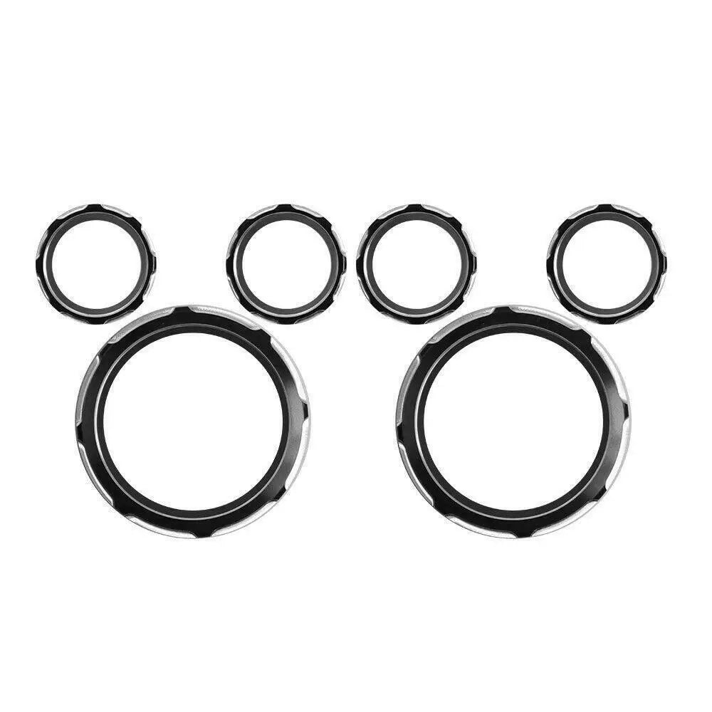 6Pcs Motorcycle Speedometer Gauge Burst Bezel Trim Kit For Harley Touring Electra Glide CVO Ultr - Automotive LED Light