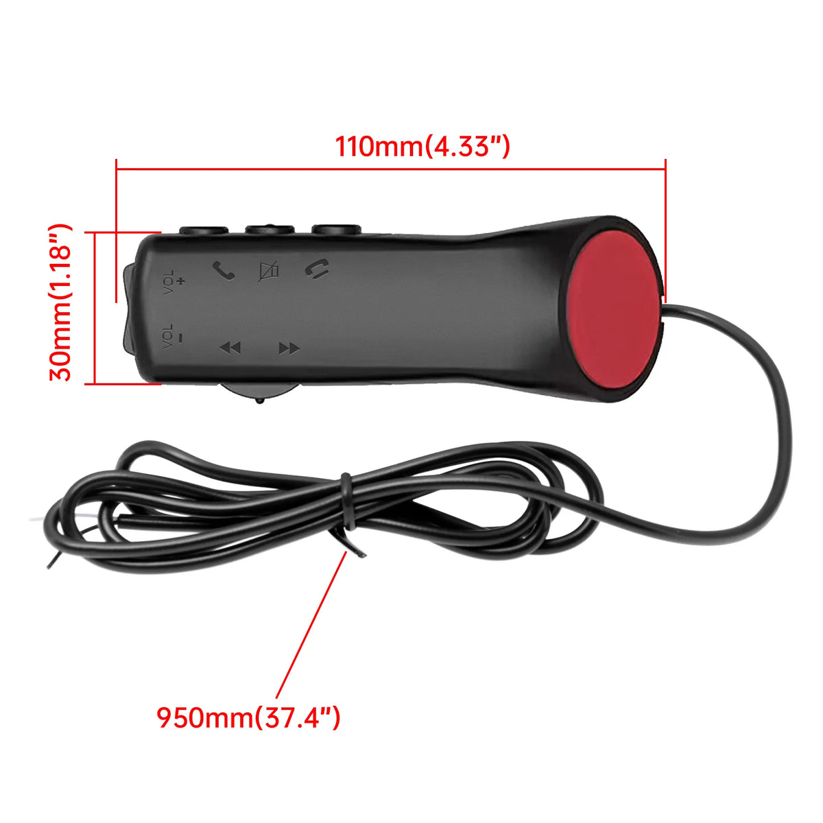 AD 7 Keys Button Car Steering Wheel Buttons Multi-functional Remote Controller for Car Audio GPS - Automotive LED Light