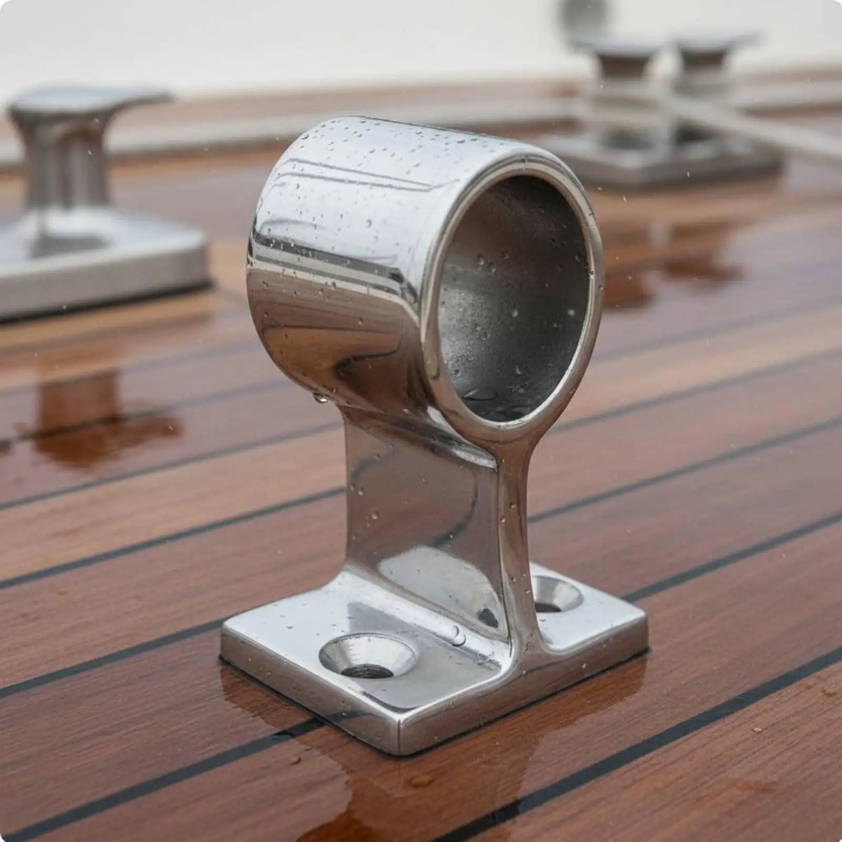 Yacht Railing Center Bracket Boat Hand Rail Center Bracket Mirror Polished Finish Boat Rail Midd - Automotive LED Light