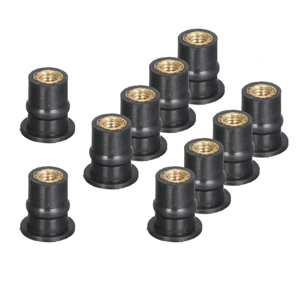 High Quality Rubber Well Nuts Fairing Fasteners Metric Brass Insert Motorcycle Windshield Access - Automotive LED Light