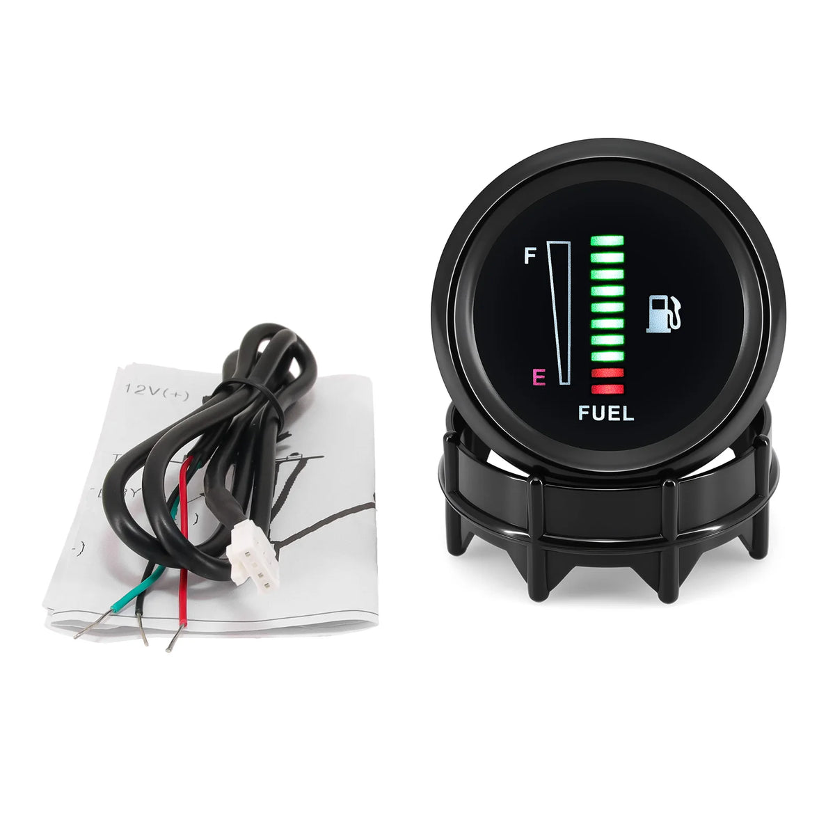 10 LED Car Boat Fuel Level Meter For 240-33ohm Fuel Level Sensor 52mm Ultra Thin Auto Benzine Me - Automotive LED Light