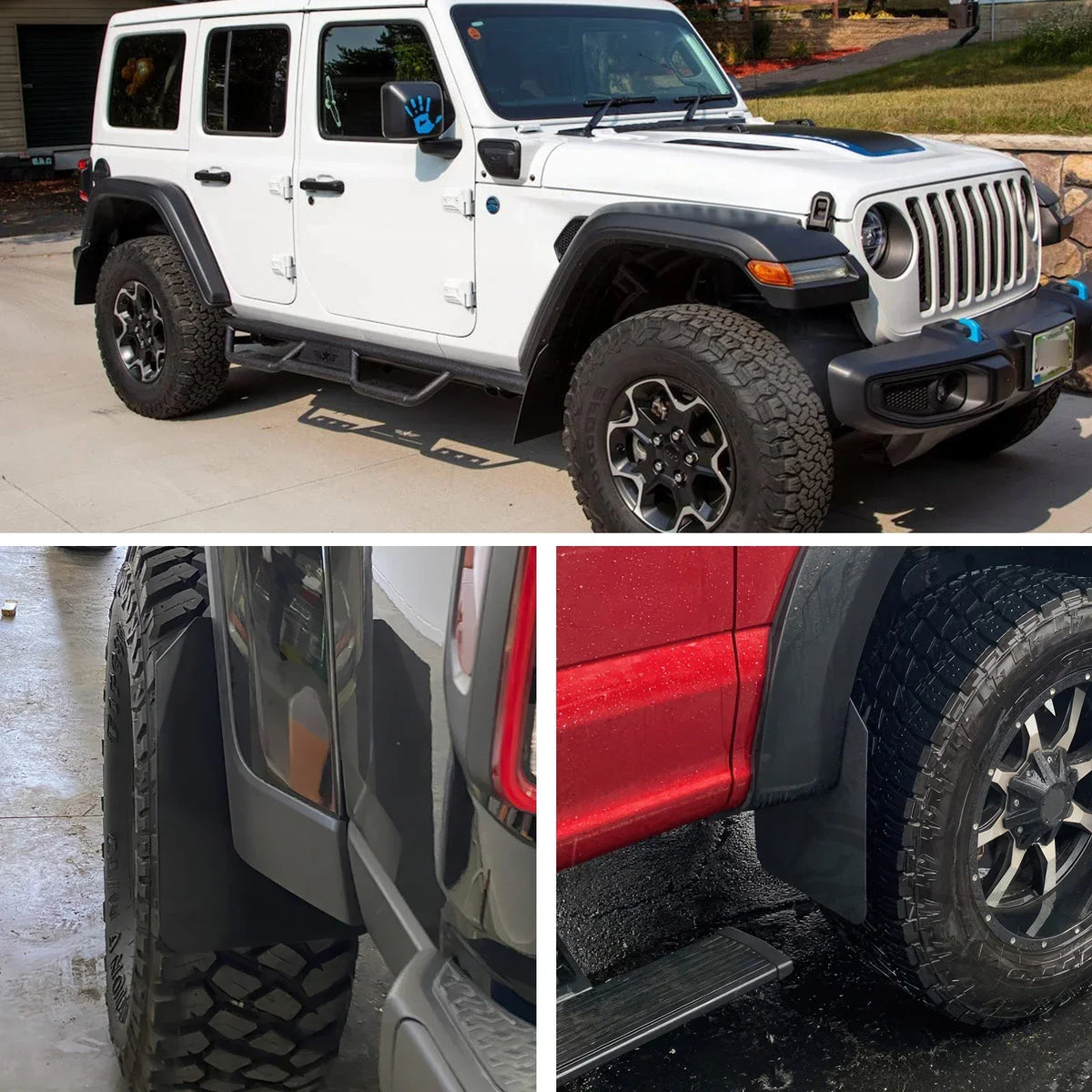 4pcs Universal Mud Flaps Carbon Fiber Effect Splash Guards Mudguards Mudflaps Auto Accessories - Automotive LED Light