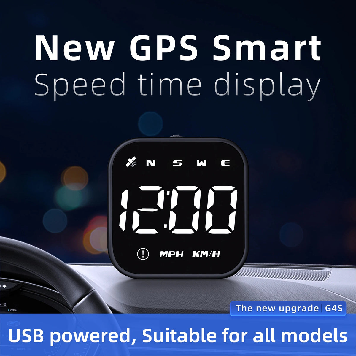 Universal Car Mini HUD G4S GPS Head Up Display Auto Digital KMH/MPH Speedometer  for Mini G4S - Automotive LED Light