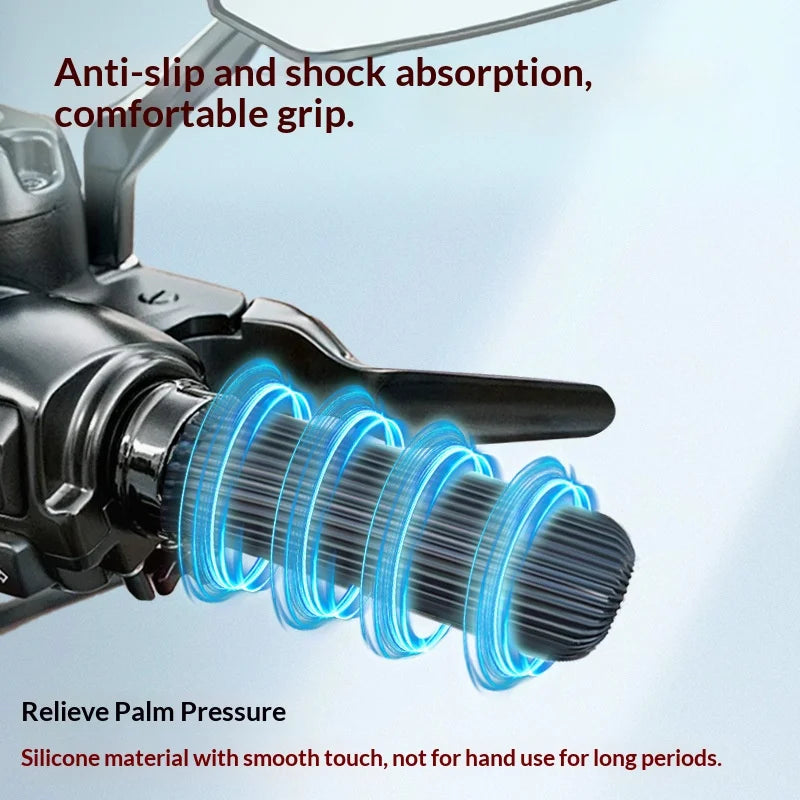 Motorcycle Silicone Handlebar Grip Covers, Universal Self-Shrinking Non-Slip Handlebar Sleeve Pr - Automotive LED Light