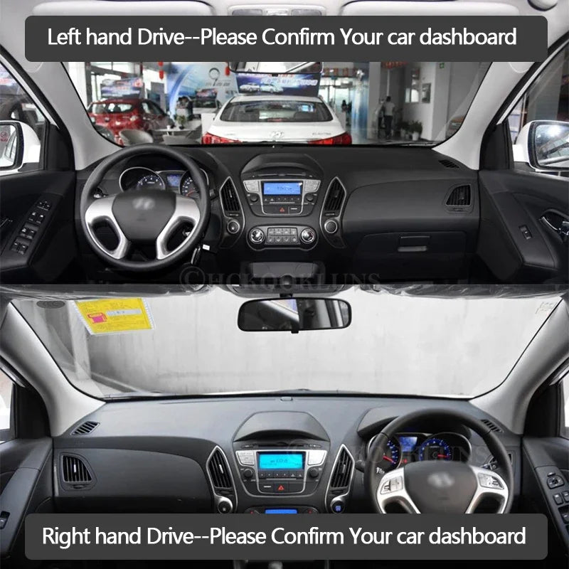 for Hyundai Tucson 2010 2011 2012 2013 2014 2015 LM Ix35 Accessories Dash Board Sunshade Carpet  - Automotive LED Light