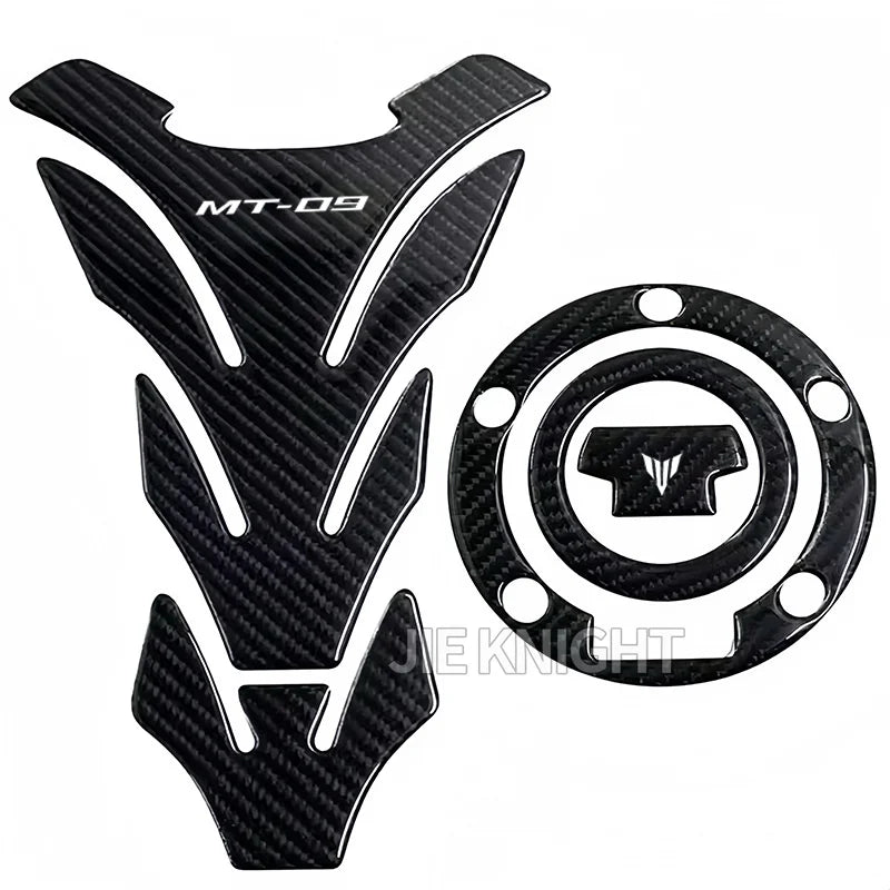 3D Carbon Fiber Motorcycle Fuel Tank Pad Cover Protector Decal Stickers For YAMAHA MT09 MT-09 mt - Automotive LED Light