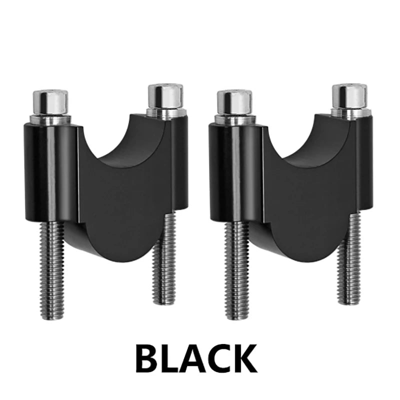 Universal 22mm 7/8" Motorcycle Handlebar Riser Mount Clamp Fit For Honda BMW Yamaha Suzuki - Automotive LED Light