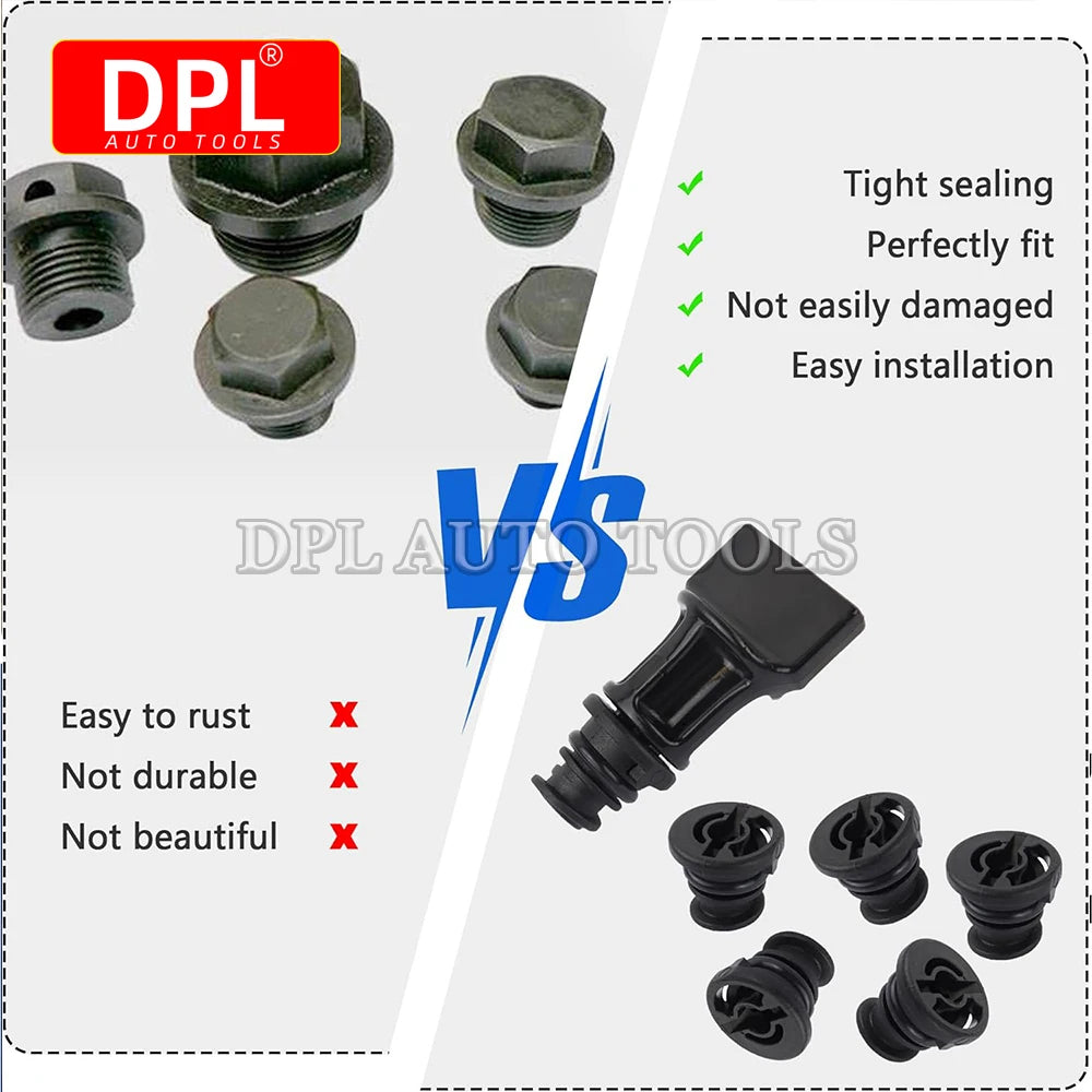 3 Packs 06L103801 Oil Drain Plugs with Oil Drain Plug Removal Tool for Volkswagen 1.8L 2.0L and  - Automotive LED Light