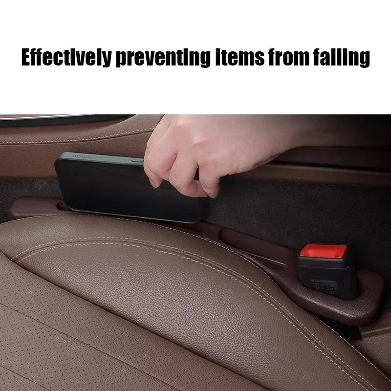 2Pcs Car Seat Gap Filler Organizer PU Waterproof Universal Car Seat Gap Anti-leak Stopper Strip  - Automotive LED Light