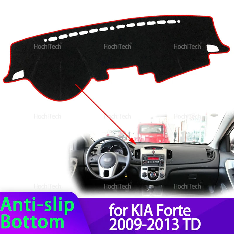 For KIA Forte 2009 2010 2011 2012 2013 TD High Quality Dashboard Mat Dashmat Cover Pad Sunshade  - Automotive LED Light