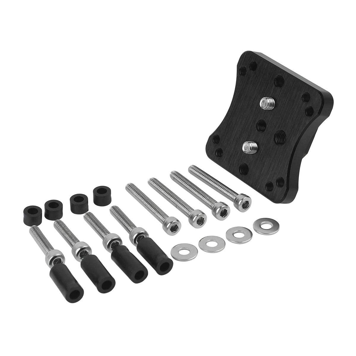 12mm Adjustable Motorcycle GPS Navigation Mount Bracket Black Metal Plastic Holder For ADV Motor - Automotive LED Light