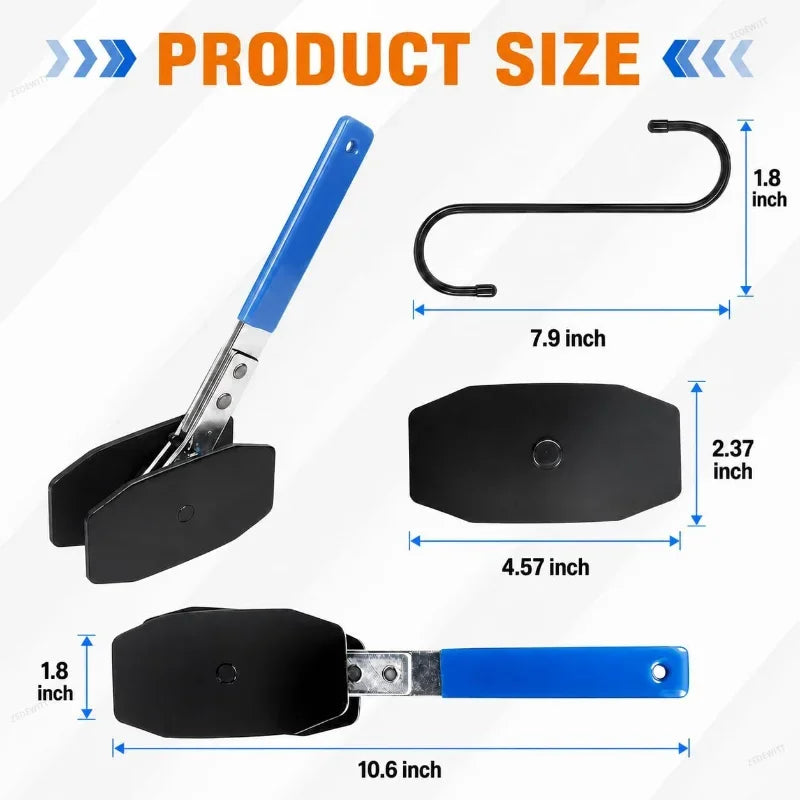 Steel Ratchet Brake Piston Caliper Press Tool 360° Rotating Disc Brake Pad Spreader for Single D - Automotive LED Light