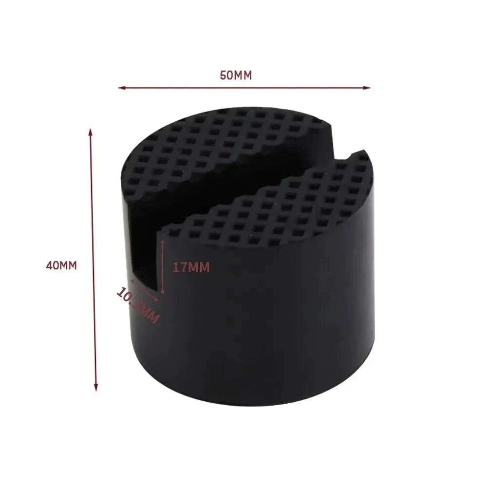 1PC Universal Jack Rubber Support Pad Durable Wear Resistant Car Slotted Frame Rail Floor Socket - Automotive LED Light