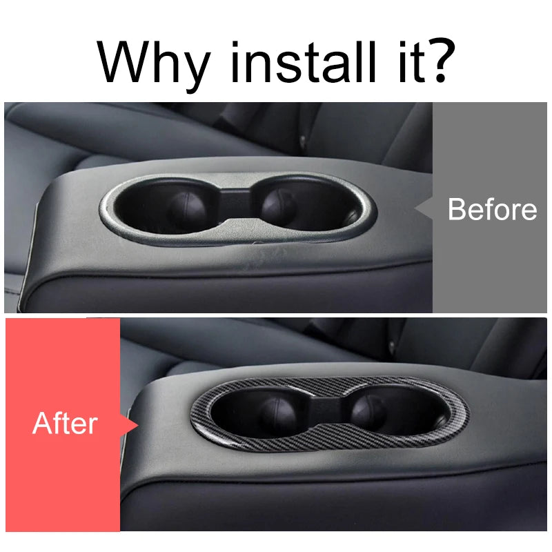 For Tesla Model Y 2021 2022 2023 2024 Model 3 2021 - 2023 Car Back Row Water Cup for Tesla Model Y Model 3 2021-2023 - A
