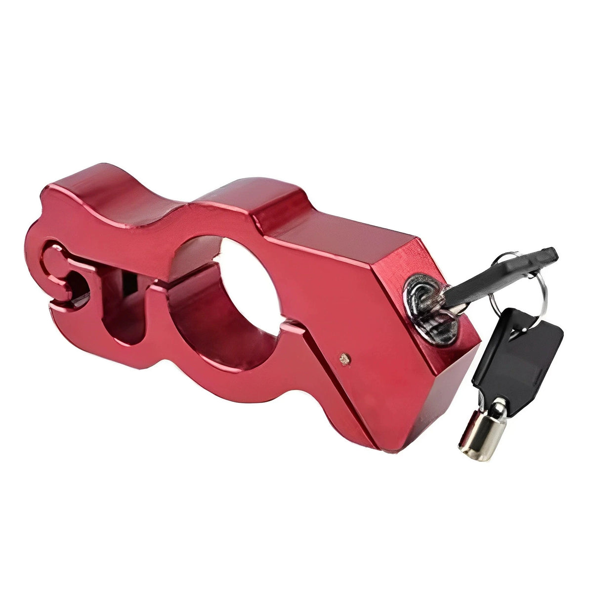 2 Keys Motorcycle Handlebar Lock Anti-theft Lock Motorcycle Electric Vehicle Aluminum Alloy Lock - Automotive LED Light