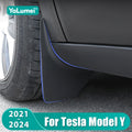 For Tesla Model Y 2021 2022 2023 2024 Car Mud Flaps Front Rear Wheels Mudguards Fender Accessori - Automotive LED Light