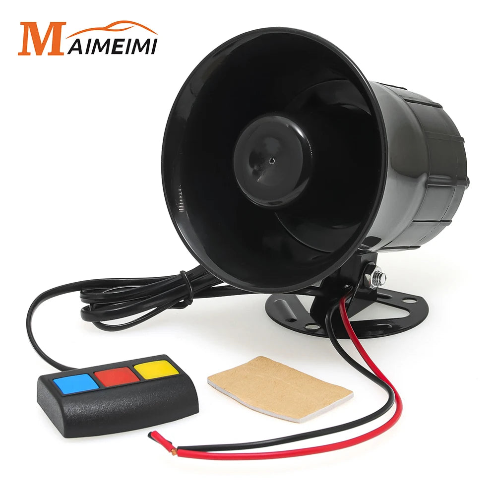 115dB Motorcycle 3 sounds horn 12V DC Auto 3 tone Car horn Motorcycle 3 voice Horn Siren Loud Sp - Automotive LED Light