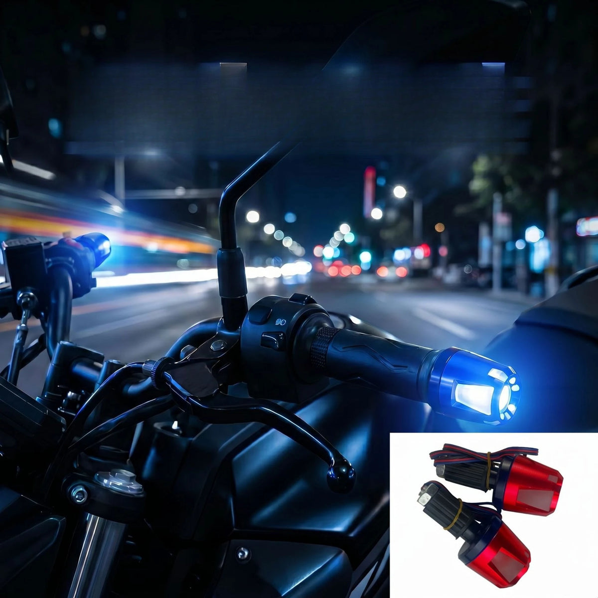 Motorcycle Modification Accessories with Lights, Handle Heads, Scooters, Handlebars, Ball Plugs, - Automotive LED Light