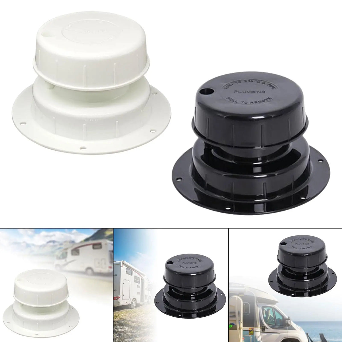 Durable RV Sewer Vent Cap Cover Dustproof Roof Vent Replacement for Trailer Motorhome Easy Insta - Automotive LED Light