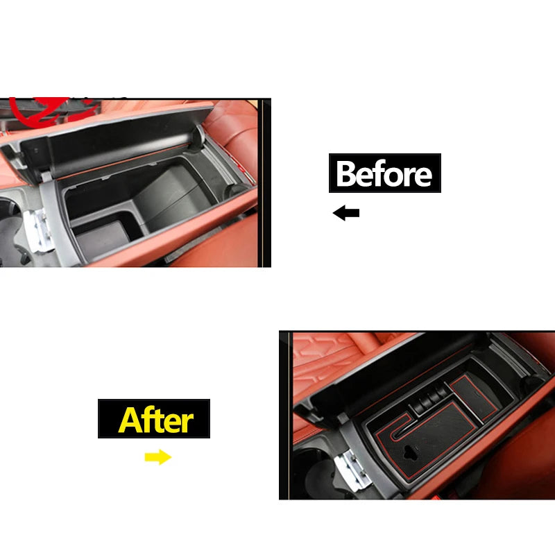 For Peugeot 3008 GT 2017 2018 2019 2020 2021 2022 2023 Car Central Armrest Storage Box Organizer - Automotive LED Light