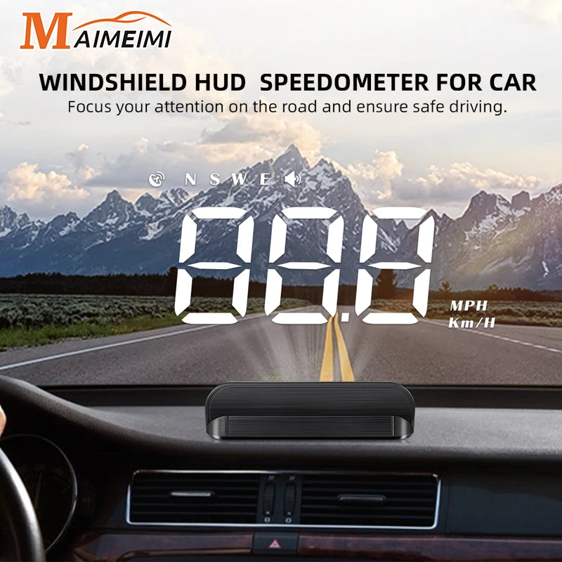M1 HUD GPS Car Head Up Display on-board Computer Windshield Projector Digital Speedometer KMH MP - Automotive LED Light