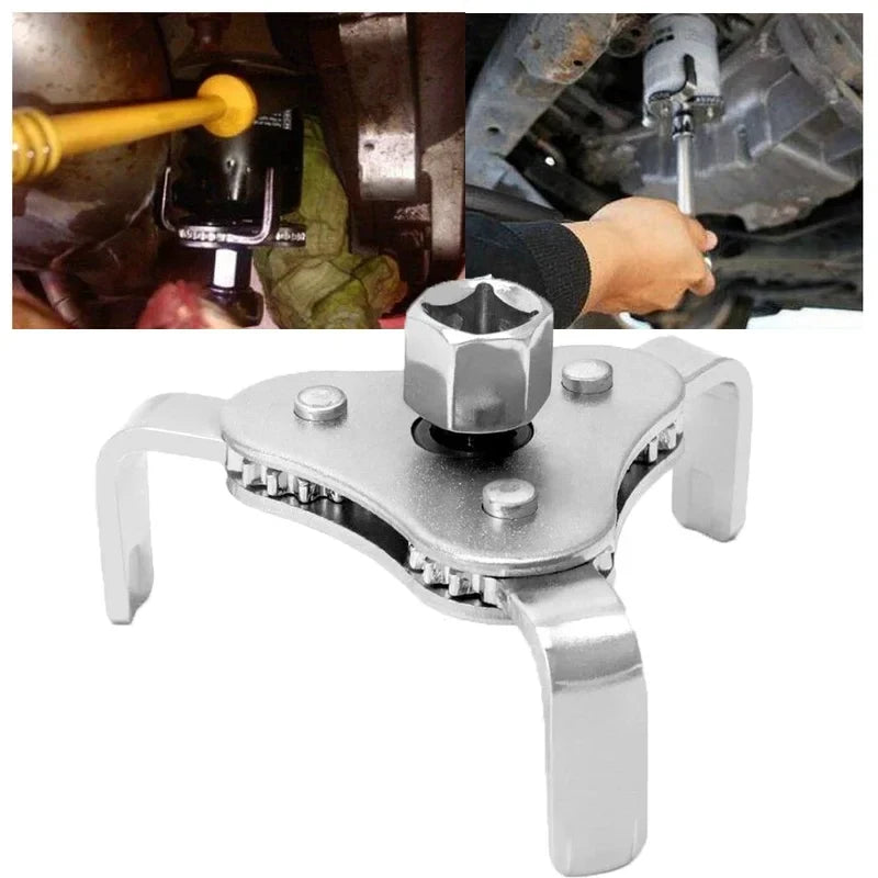 Universal Flat Three Claw Oil Grid Disassembly Tool for Automobiles Three Filter Wrench Filter - Automotive LED Light