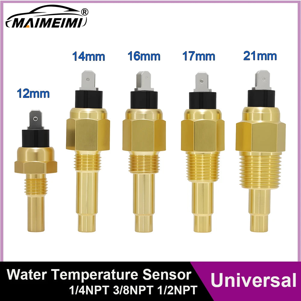 12/14/16/17/21mm Gasolines Diesel Engine Water Temperature Sensor 120℃ Alarm Generator Part for  - Automotive LED Light