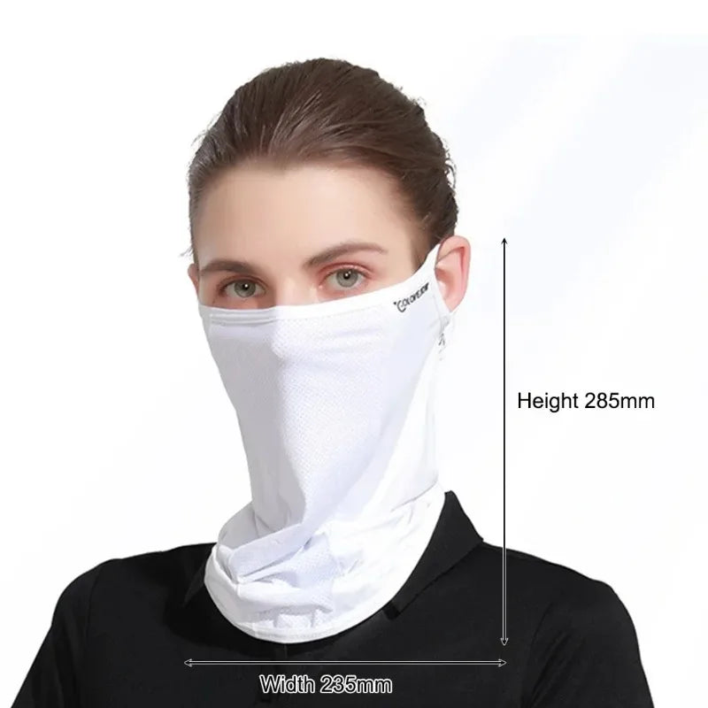Cycling Face Mask Unisex Ice Silk Breathable Balaclava Ultraviolet Face Mask UV Blocking Militar - Automotive LED Light