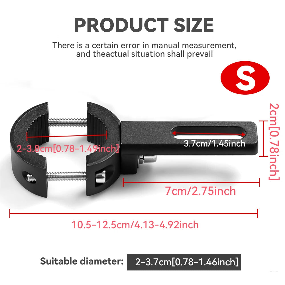 Universal Adjustable 3.8-6cm/2cm-3.8cm Tube Light Bracket For Motorcycle ATV UTV LED Work Light  - LED Motorcycle Light