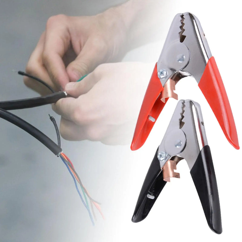 2Pcs Battery Clamps Spare Parts for Jumper Cables Car Battery Charger Clamps for Car Truck SUV R - Automotive LED Light