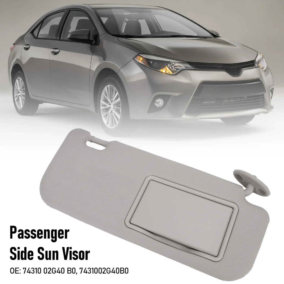 1Pc Car Sun Visor 7431002G40B0 Front Right Gray Passenger Side Sun Visor Sunshade Car Interior A - Automotive LED Light