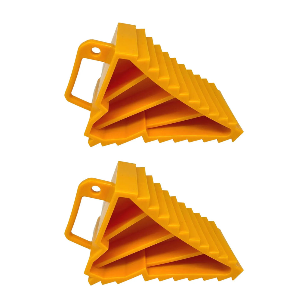 2 Pieces Wheel Chock with Handles Rubber Wheel Chocks Stop Block Replaces for Car Car Truck Trai - Automotive LED Light
