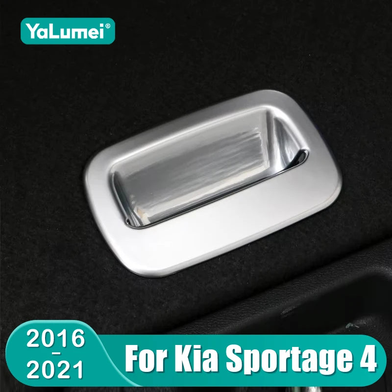 For Kia Sportage 4 QL 2016 2017 2018 2019 2020 2021 Car Trunk Handle Bowl Cover Trim Frame Acces - Automotive LED Light