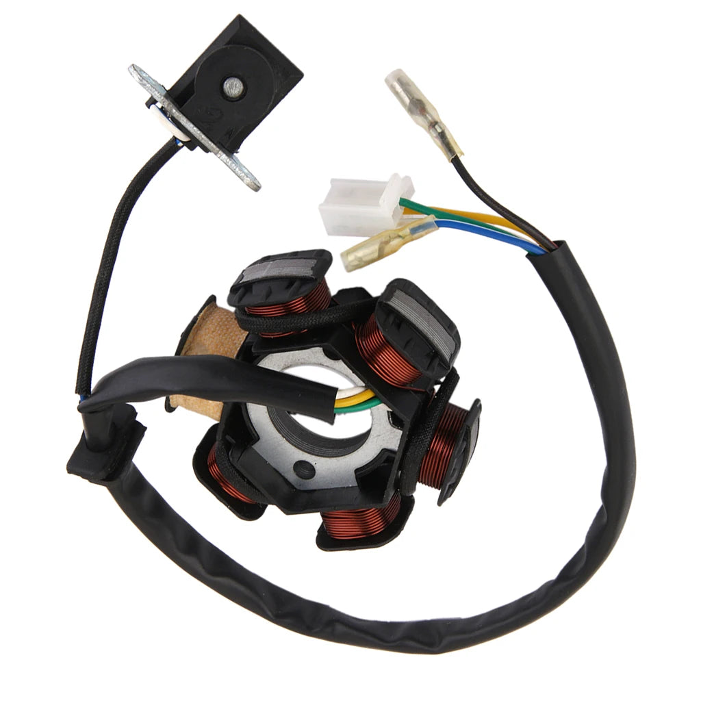 PIT DIRT BIKE QUAD STATOR PLATE MAGNETO GENERATOR COIL for GY6 125cc 150cc 100% Copper startor m - Automotive LED Light