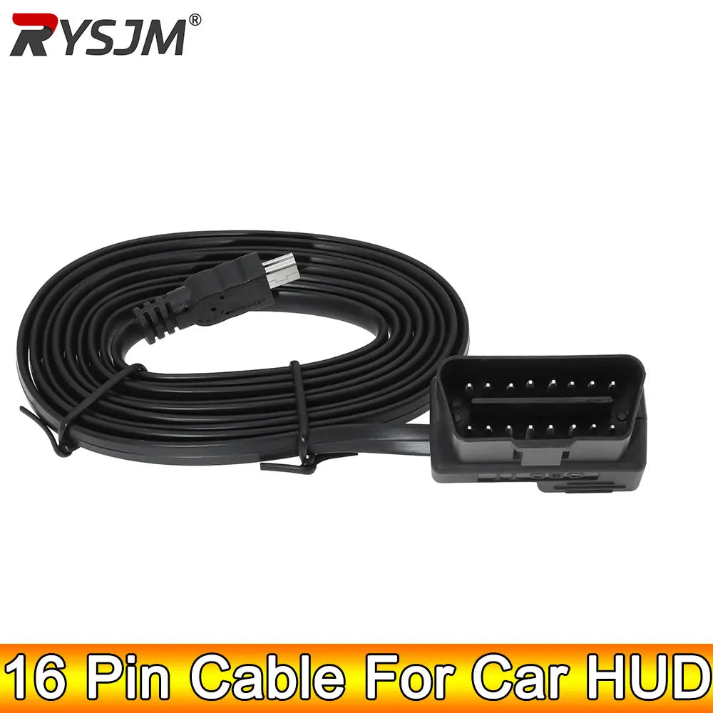AD 1.7m OBD II OBD 2 7 8 16 Pin Cable Car OBD Hardwire Kit For Car HUD Head Up Display OBD2 Diag - Automotive LED Light