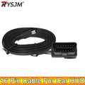 AD 1.7m OBD II OBD 2 7 8 16 Pin Cable Car OBD Hardwire Kit For Car HUD Head Up Display OBD2 Diag - Automotive LED Light