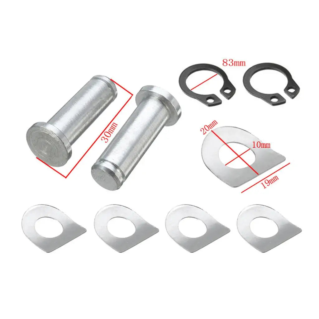 Chrome Motorcycle Foot Pegs Mount Kit Durable Aluminum Alloy Footrest Peg Pins Set for Custom Bi - Automotive LED Light