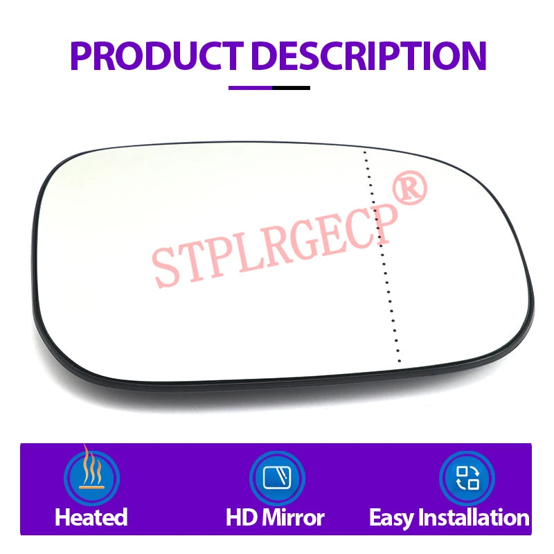 Stplrgecp Passenger Side Driver Side Left or Right Door Side Heated Wing Mirror  for Volvo V50 V70 S60 - Automotive LED