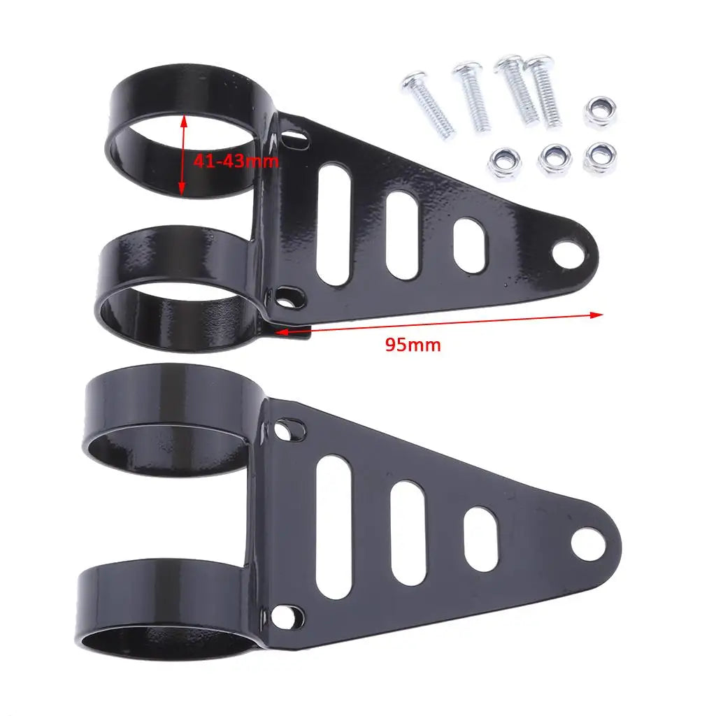 Motorcycle Headlamp Bracket Metal Fork Mount Headlight Holder Plate Easy Install for Custom Bike - LED Motorcycle Light