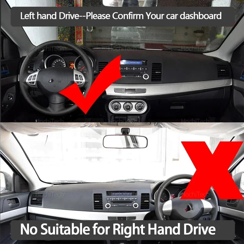 Anti-Slip Dashboard Cover Protective Pad Car Sunshade Carpet for Mitsubishi Lanc for Mitsubishi 2008-2016 - Automotive L
