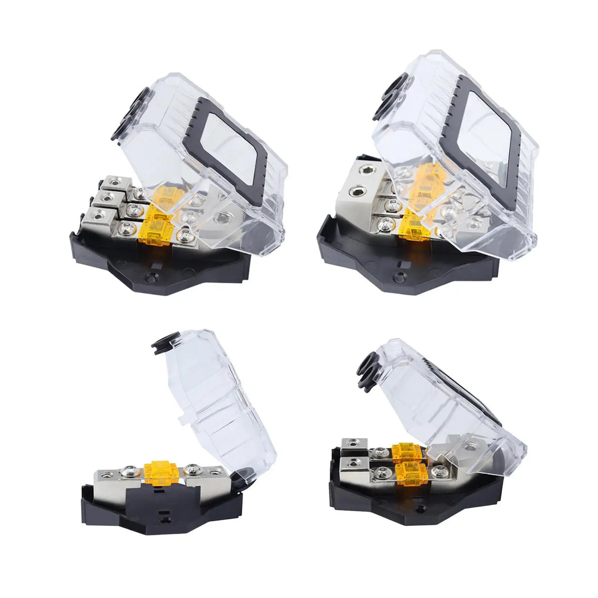 Mini Anl Fused Holder Fuses Box Block 80A Flame Retardant Distribution Fuse Block Power Distribu - Automotive LED Light