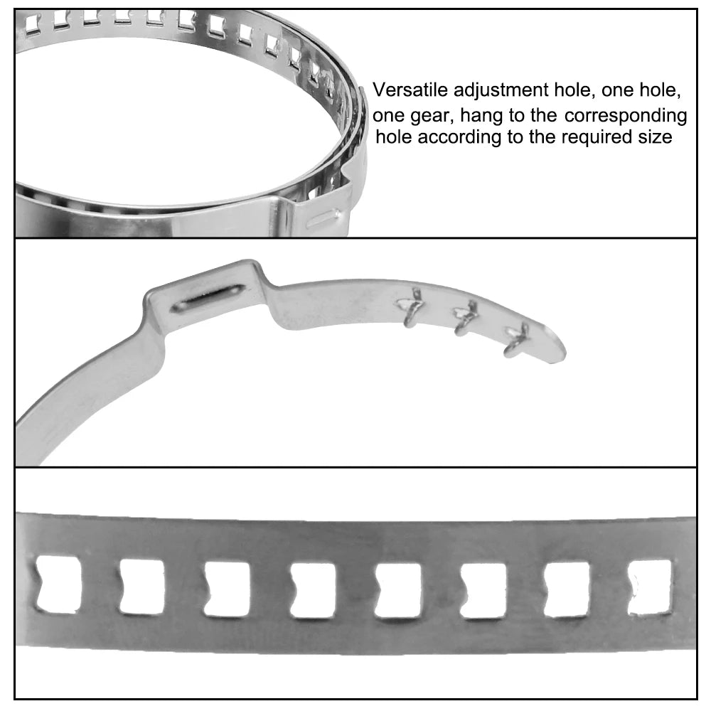 Adjustable Stainless Steel 20- 50mm 50- 120mm 5Pcs Driveshaft CV Boot Clamp Ball Cage Clamp Axle - Automotive LED Light