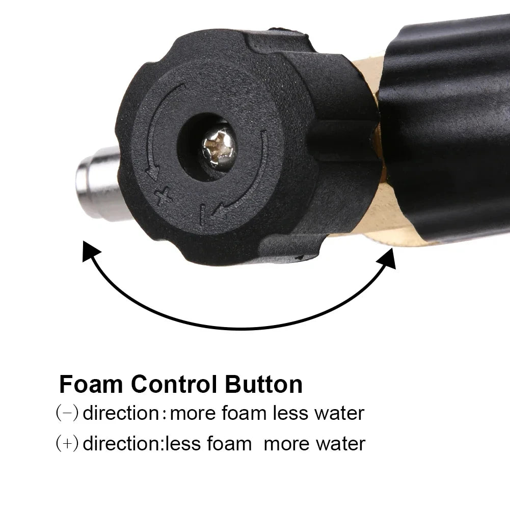 1L Car Cleaning Foam Gun 1/4 Quick Connector Adjustable High Pressure Soap Foamer Car Wash Press - Automotive LED Light