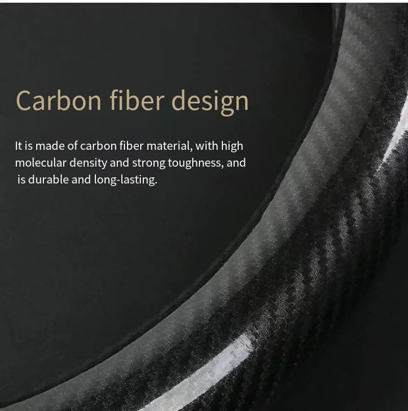 Carbon fiber car steering wheel cover, breathable and sporty, all season universal anti slip and - Automotive LED Light