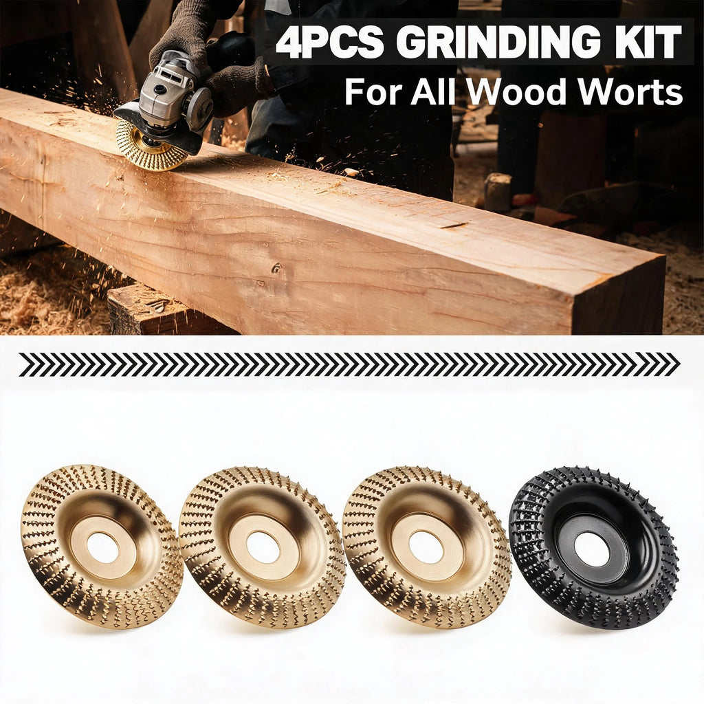 For Electric Grinder Multifunctional Four Piece Wood Grinding Disc Set Woodworking Engraving Cut - Automotive LED Light